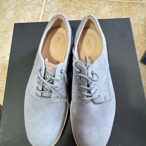 Clarks Men's Gray Suede Shoes